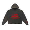 Vintage Washed Frayed-Hem Hoodie