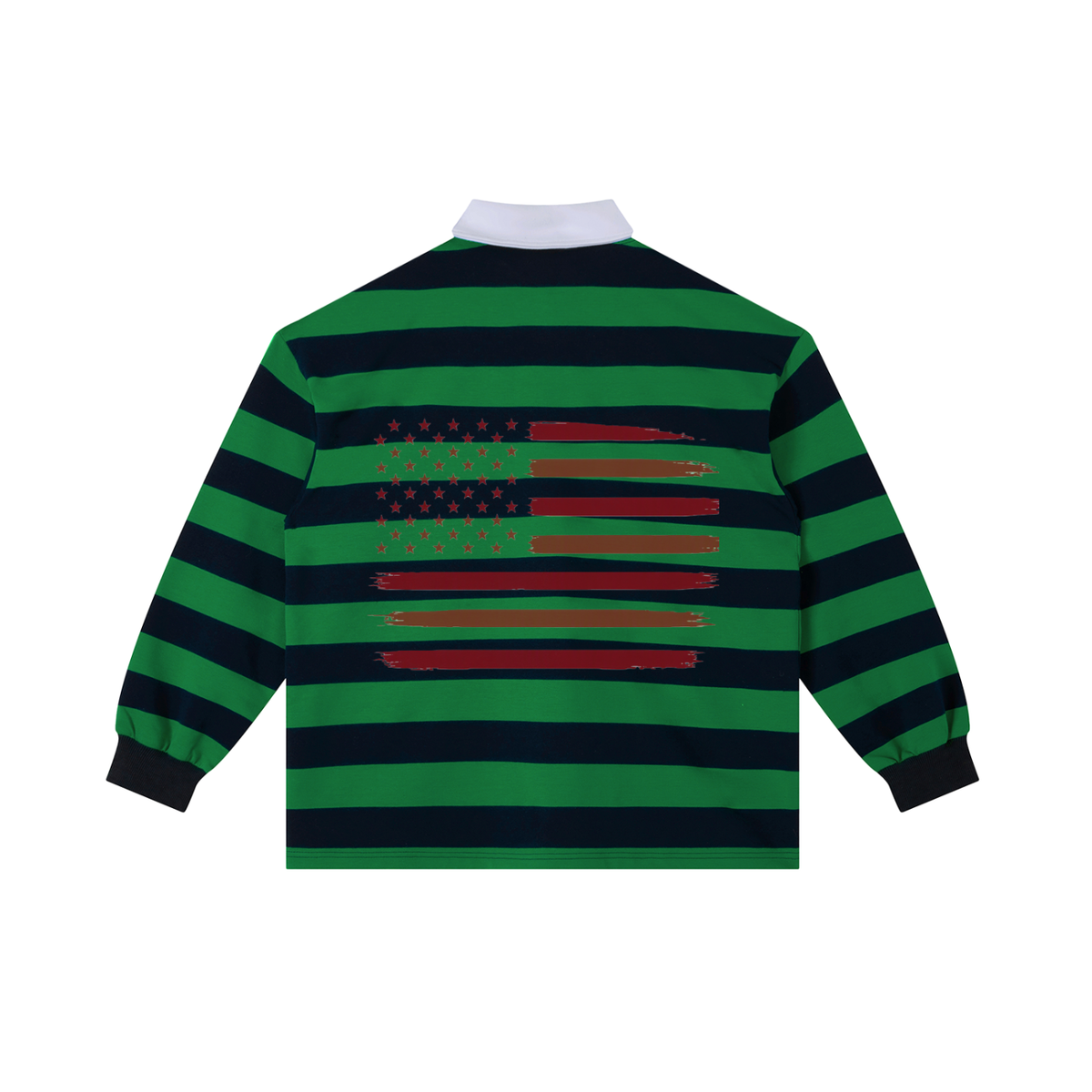 Color Block Stripe Polo Shirt