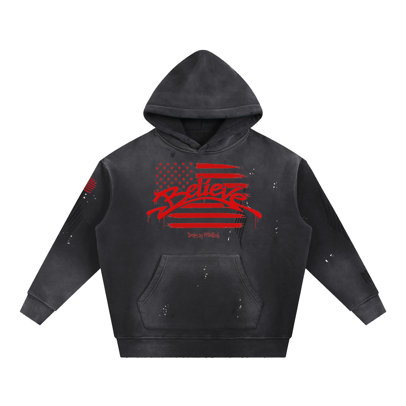Believe Frayed Hoodie