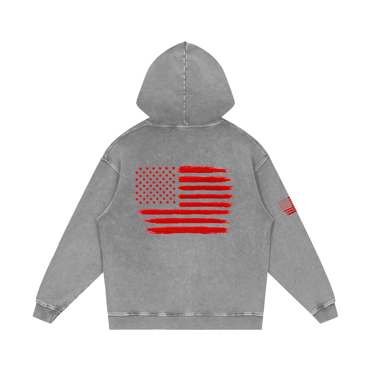 Snow Washed Loose Cotton Hoodie