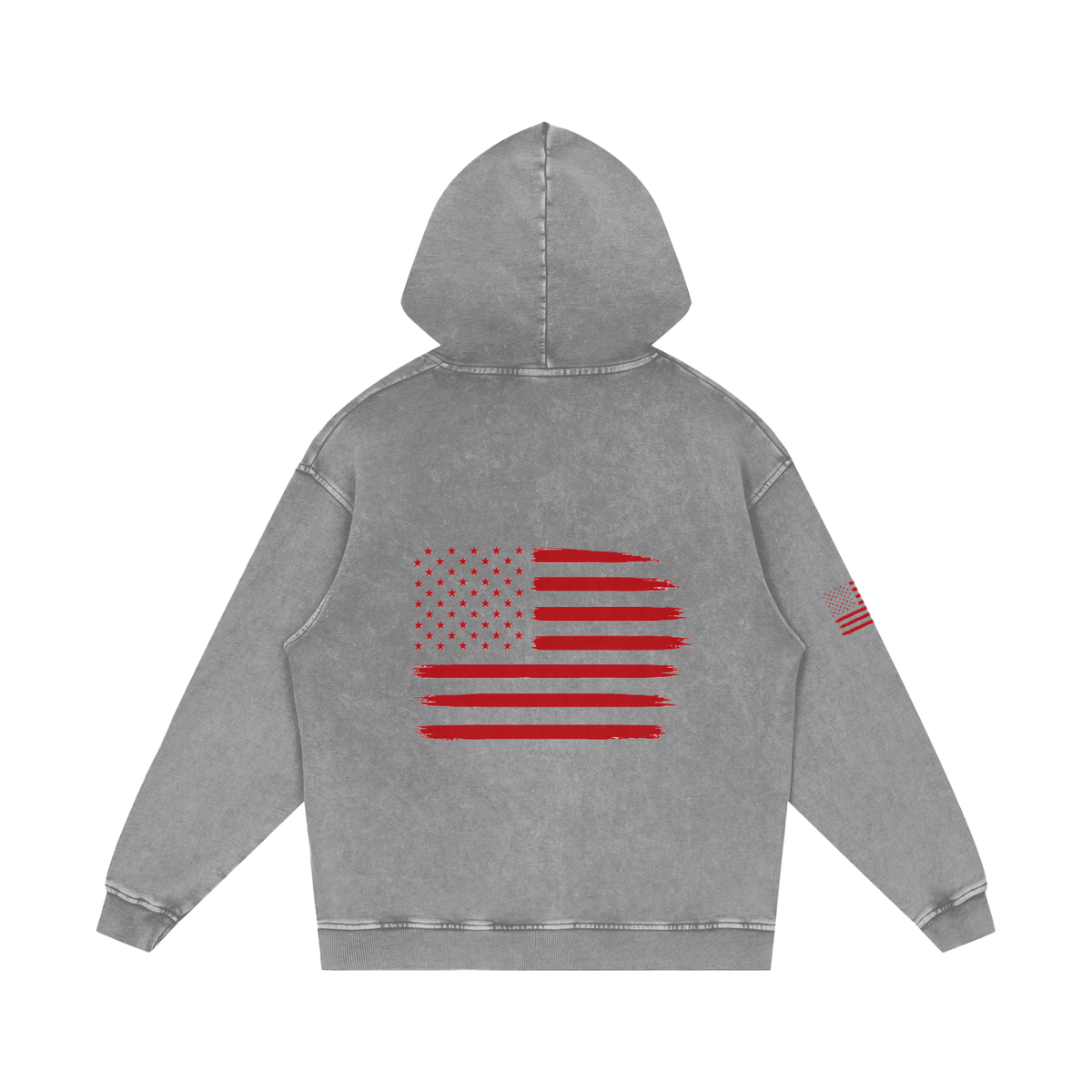 Snow Washed Loose Cotton Hoodie