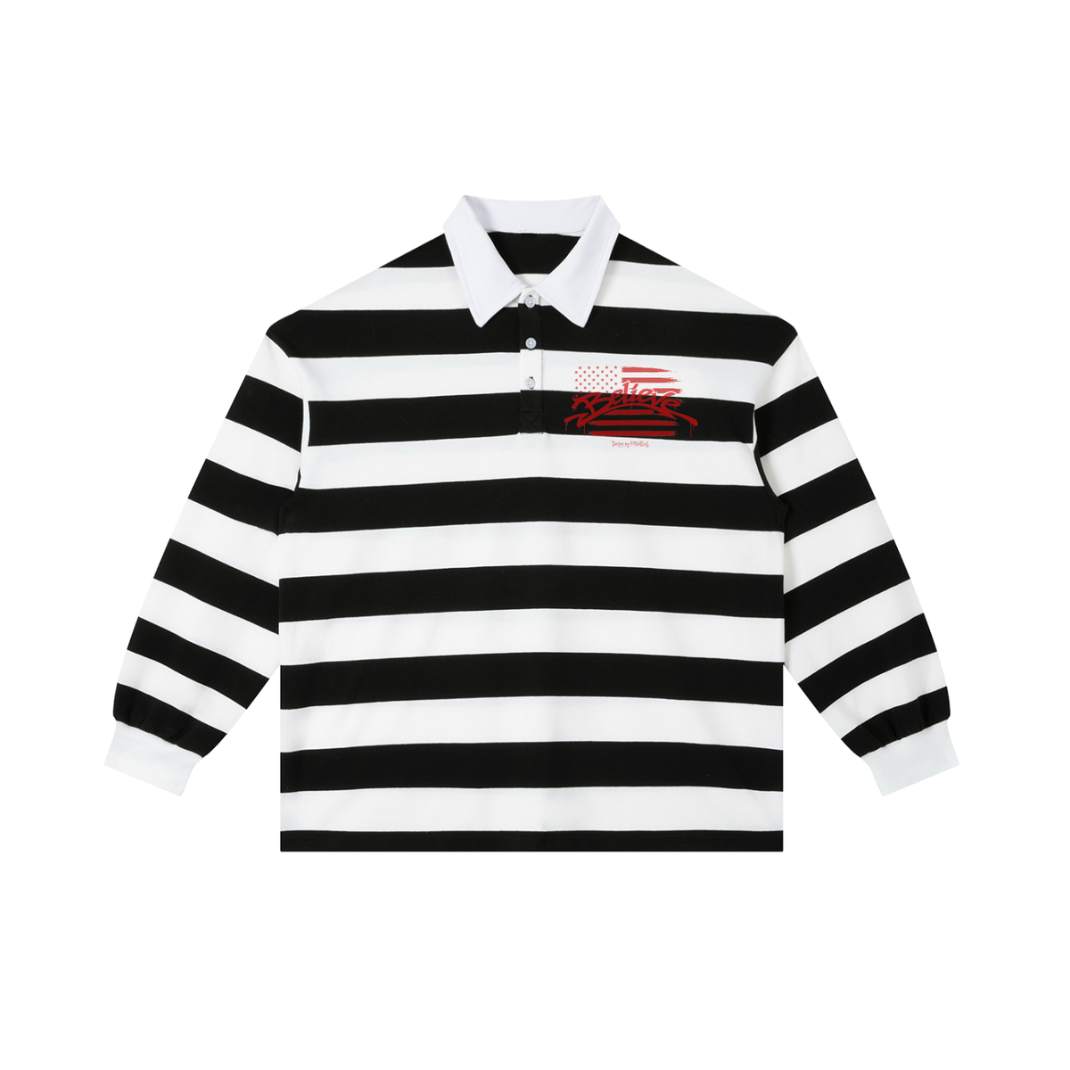 Color Block Stripe Polo Shirt